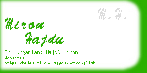 miron hajdu business card